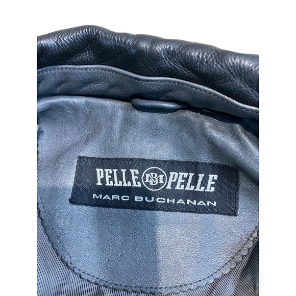 Vintage Pelle Pelle Leather Jacket 90s Y2K Marc Buchanan Coat - Picture 5 of 8